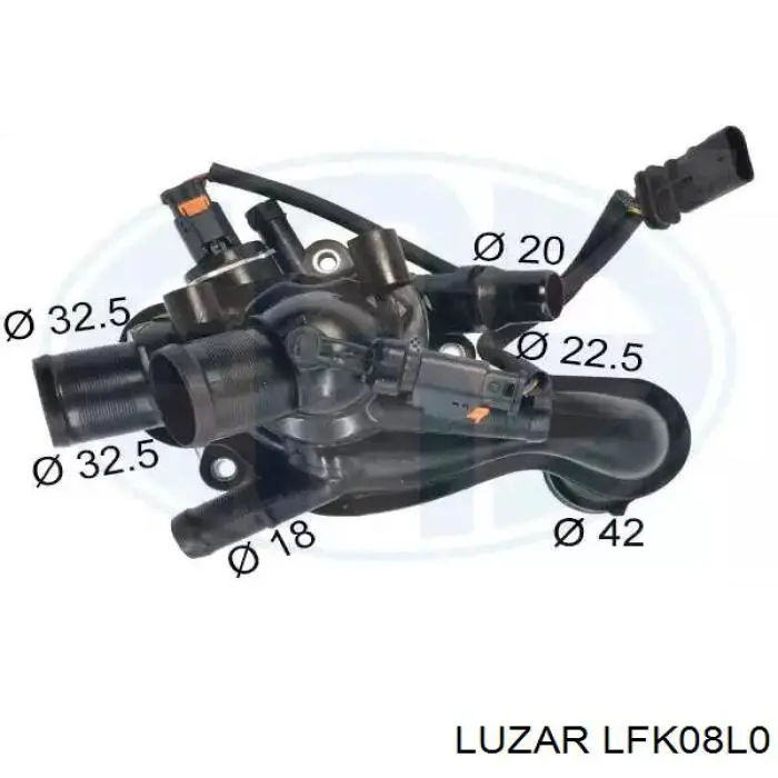 LFK08L0 Luzar difusor de radiador, ventilador de refrigeración, condensador del aire acondicionado, completo con motor y rodete