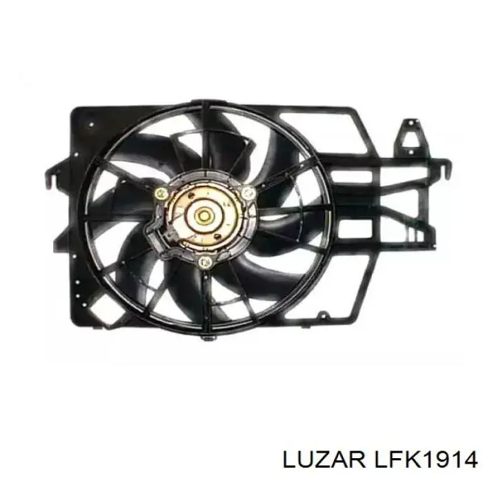 LFK1914 Luzar difusor de radiador, ventilador de refrigeración, condensador del aire acondicionado, completo con motor y rodete