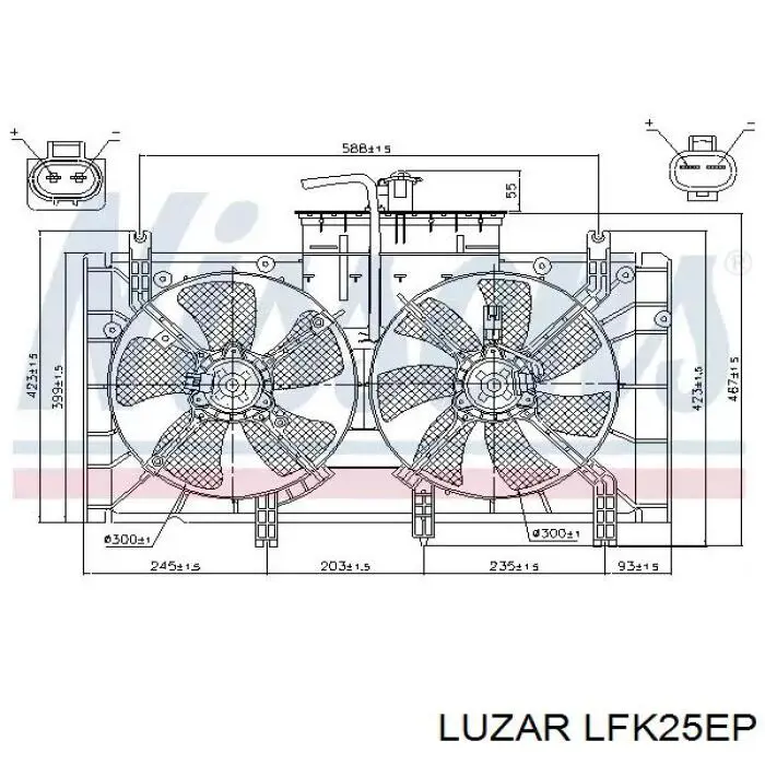 LFK25EP Luzar ventilador del motor