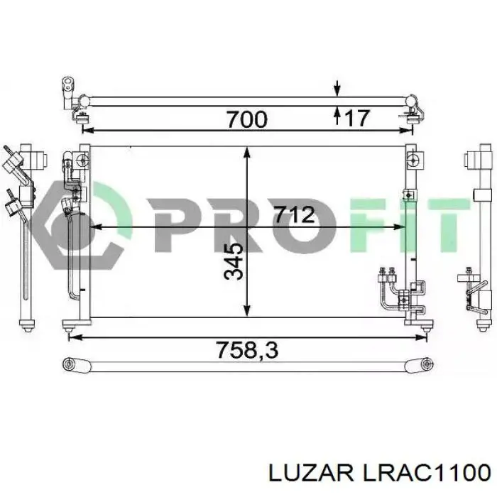 LRAC1100 Luzar condensador aire acondicionado