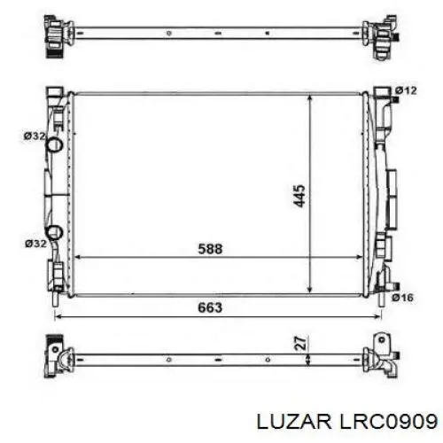 LRc 0909 Luzar radiador refrigeración del motor