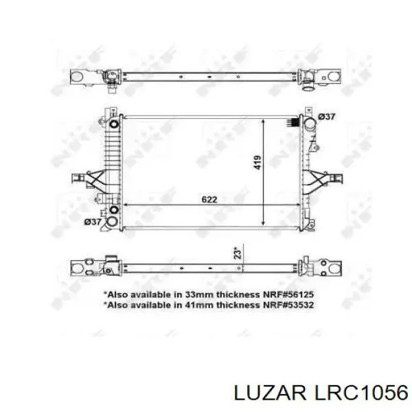 LRc1056 Luzar radiador refrigeración del motor