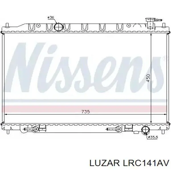 Radiador de água Nissan Murano Z51
