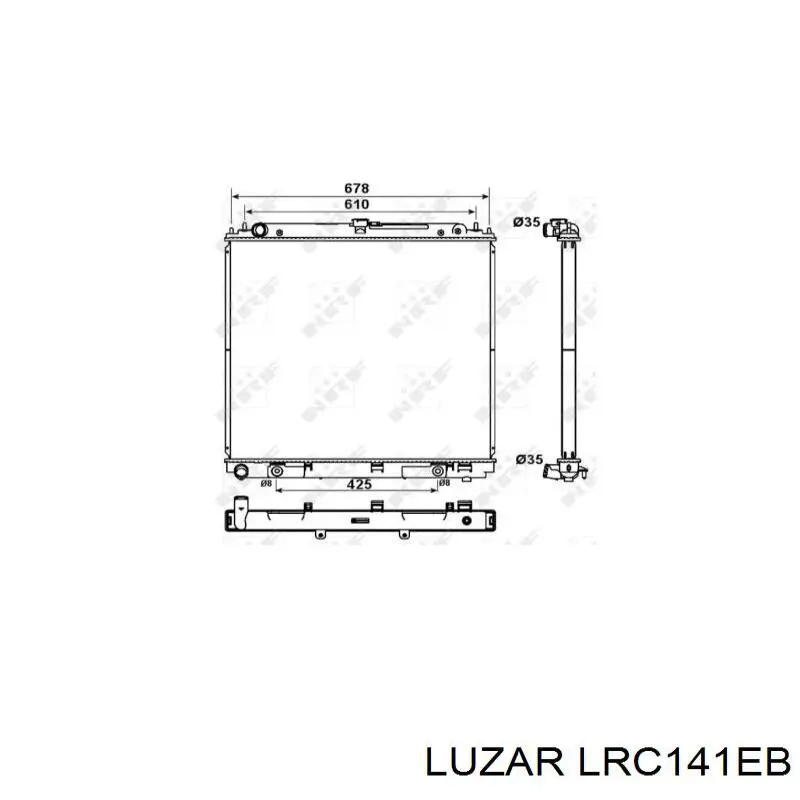 LRc 141EB Luzar radiador refrigeración del motor