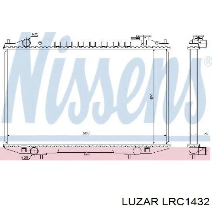 LRC1432 Luzar radiador refrigeración del motor