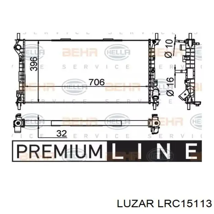 LRc15113 Luzar radiador refrigeración del motor