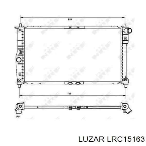 LRc 15163 Luzar radiador refrigeración del motor