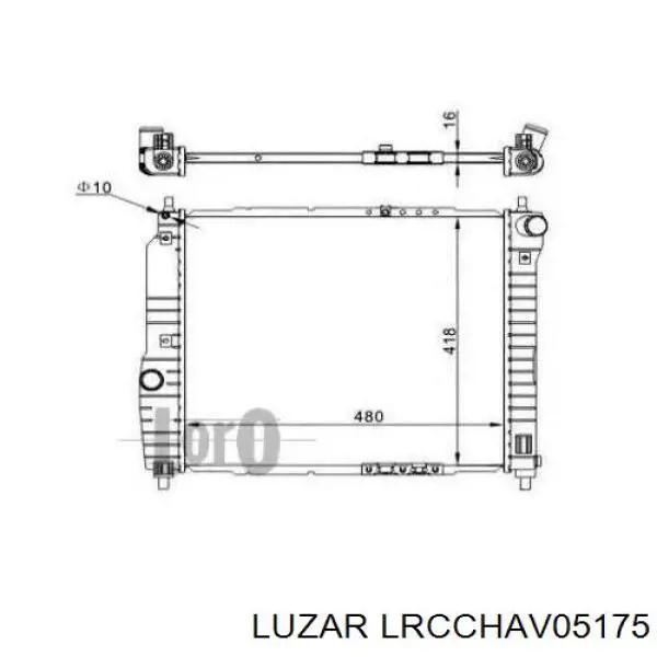 LRCCHAV05175 Luzar radiador refrigeración del motor