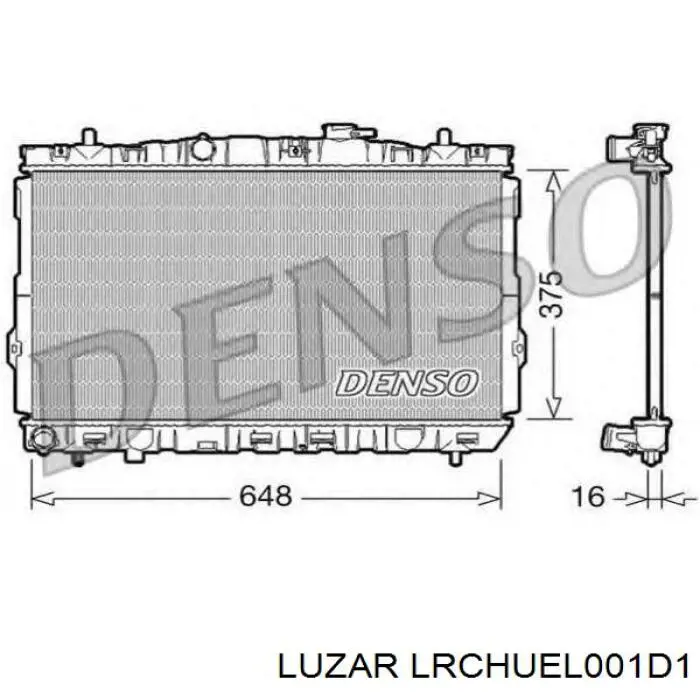 LRcHUEl001D1 Luzar radiador refrigeración del motor