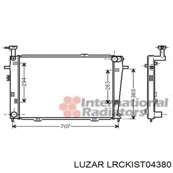 Radiador LRCKIST04380 Luzar