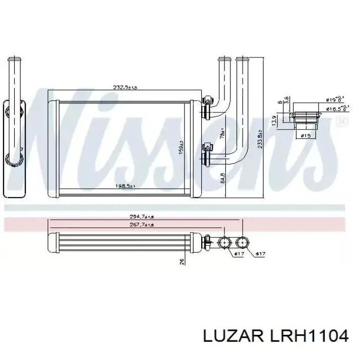 Comprar LRH1104 Luzar Radiador calefacción