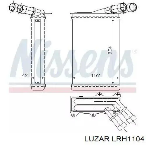 Radiador calefacción LRH1104 Luzar