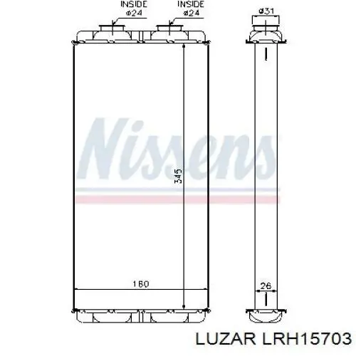 LRH15703 Luzar radiador de calefacción