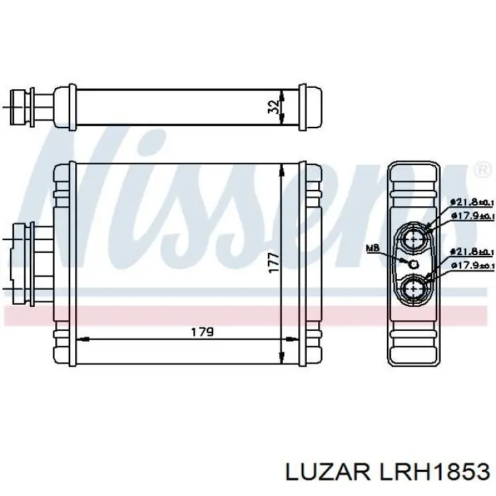 LRh1853 Luzar radiador de calefacción