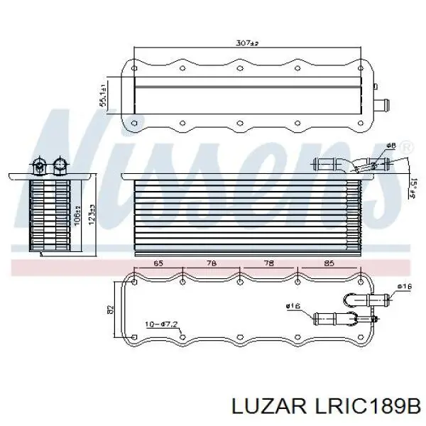 LRIC189B Luzar radiador de aire de admisión