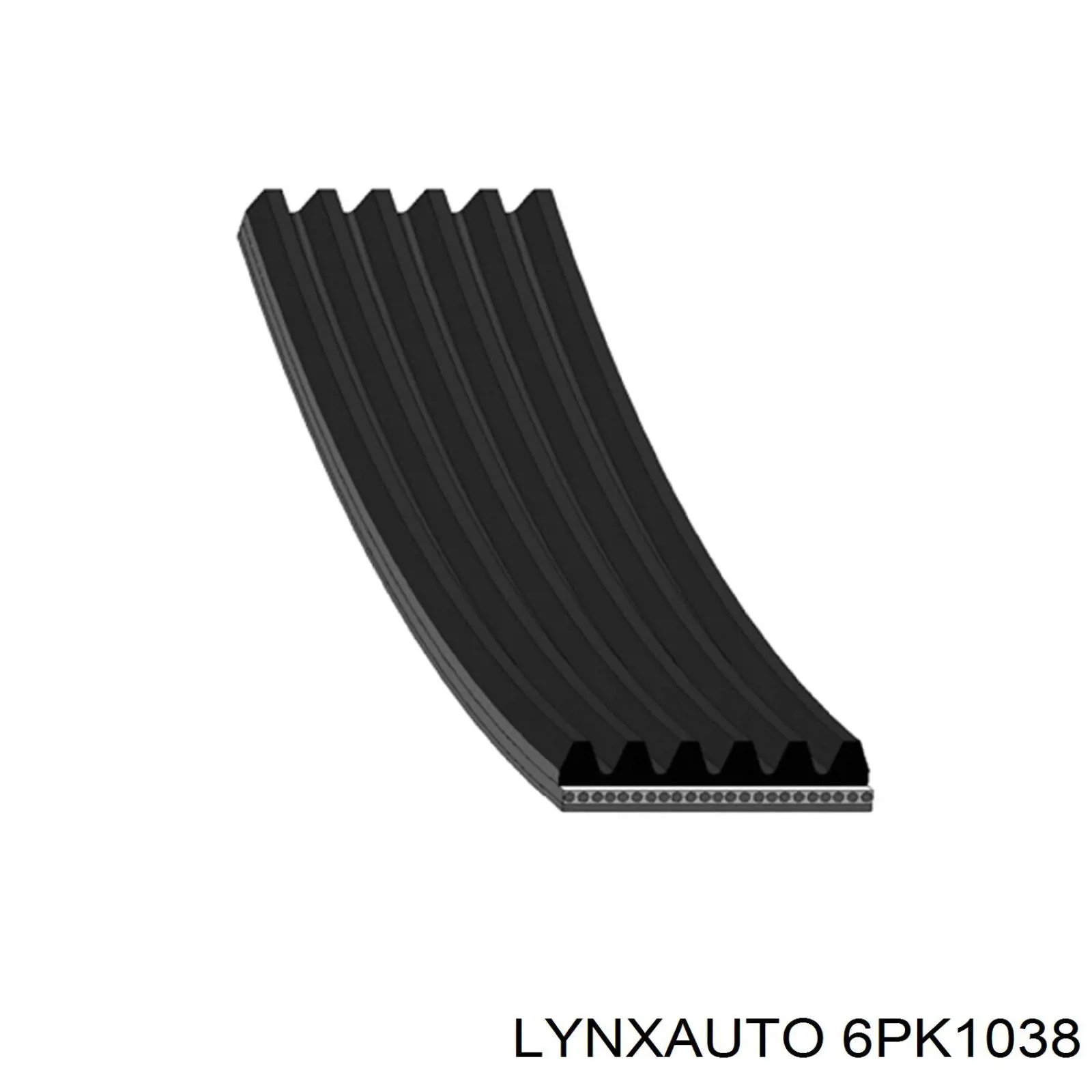 6PK1038 Lynxauto correa trapezoidal