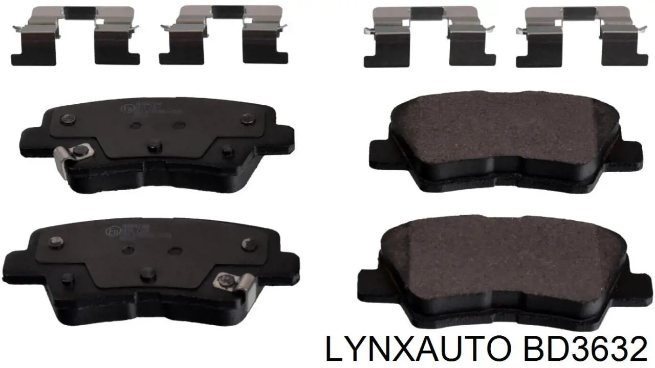 BD3632 Lynxauto pastillas de freno traseras