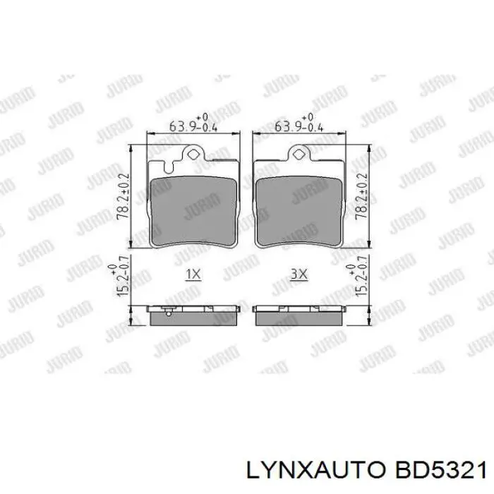 BD5321 Lynxauto pastillas de freno traseras