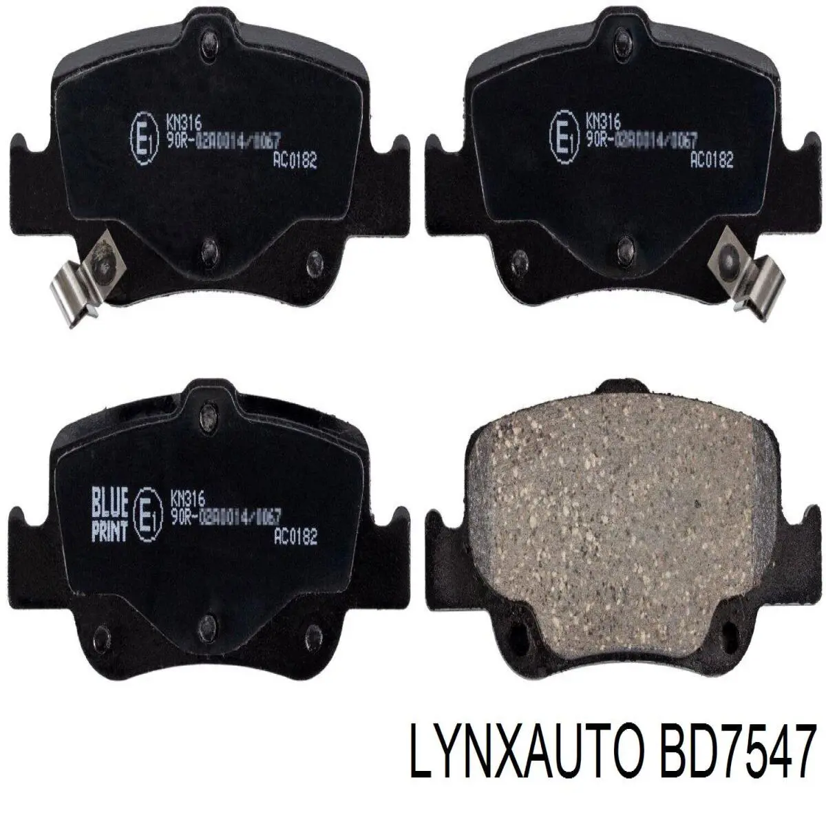 BD7547 Lynxauto pastillas de freno traseras