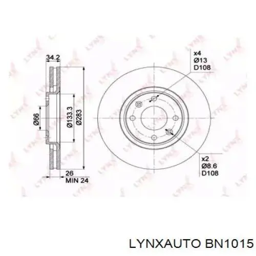 Freno de disco delantero Citroen C4 UD