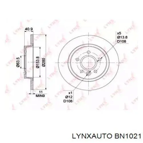 Disco de freno trasero Volvo V40 525, 526