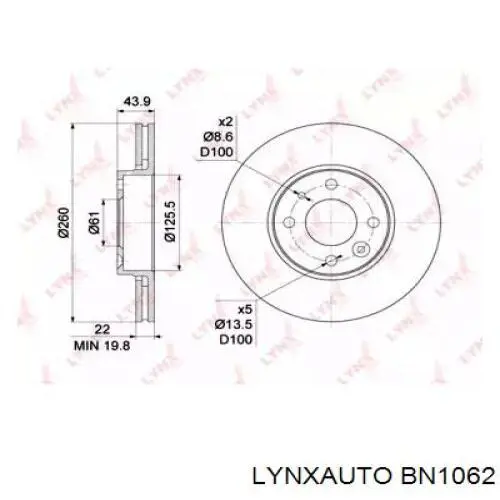 Freno de disco delantero Nissan Versa E12X
