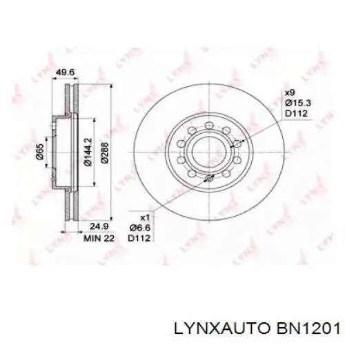 Freno de disco delantero Volkswagen Caddy 2 9K9