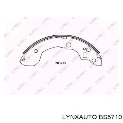 BS5710 Lynxauto zapatas de frenos de tambor traseras