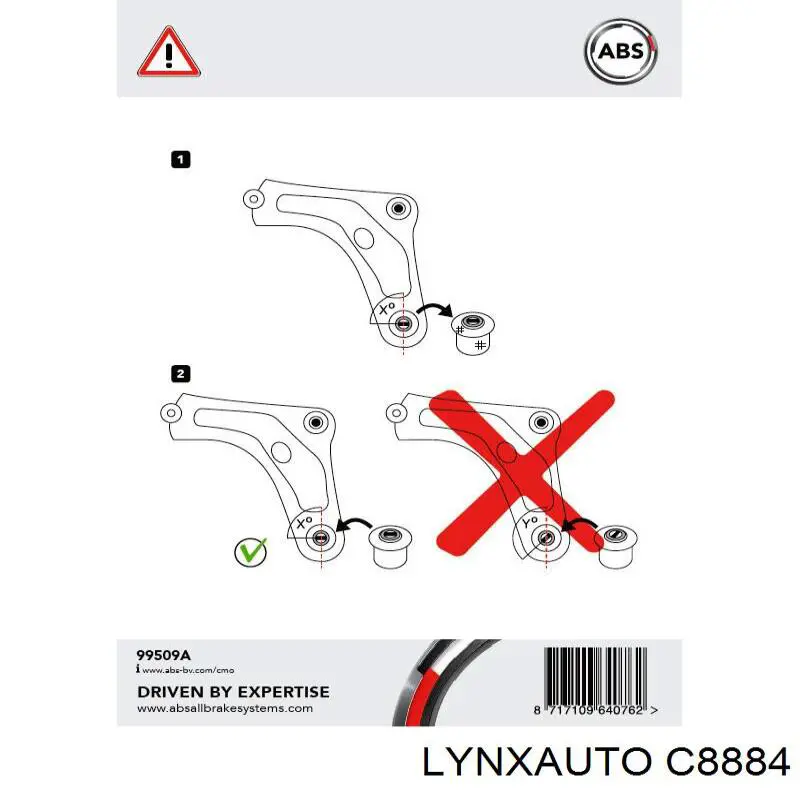 C8884 Lynxauto silentblock de suspensión delantero inferior