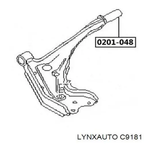 C9181 Lynxauto silentblock de suspensión delantero inferior