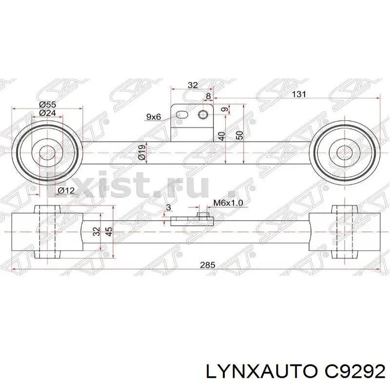 C9292 Lynxauto suspensión, brazo oscilante, eje trasero, inferior