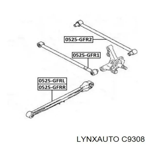 C9308 Lynxauto bloque silencioso trasero brazo trasero delantero