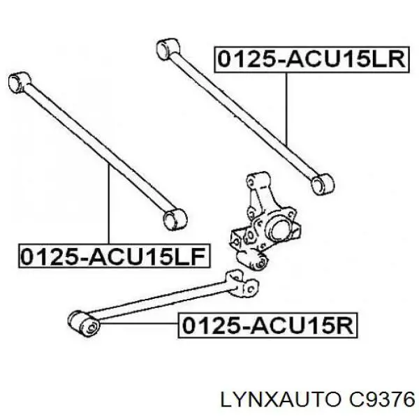 C9376 Lynxauto silentblock de brazo suspensión trasero longitudinal