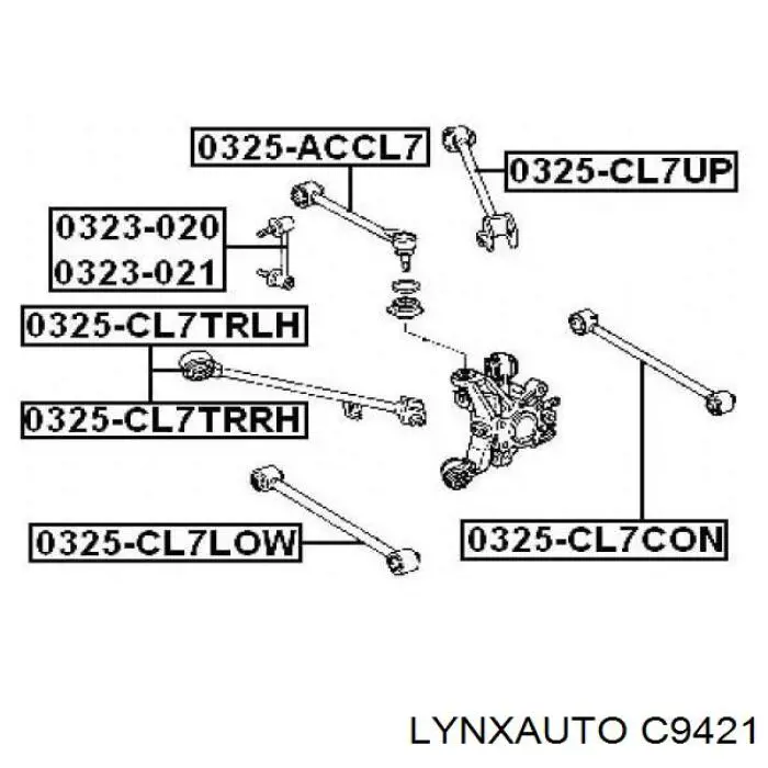 C9421 Lynxauto bloque silencioso trasero brazo trasero delantero