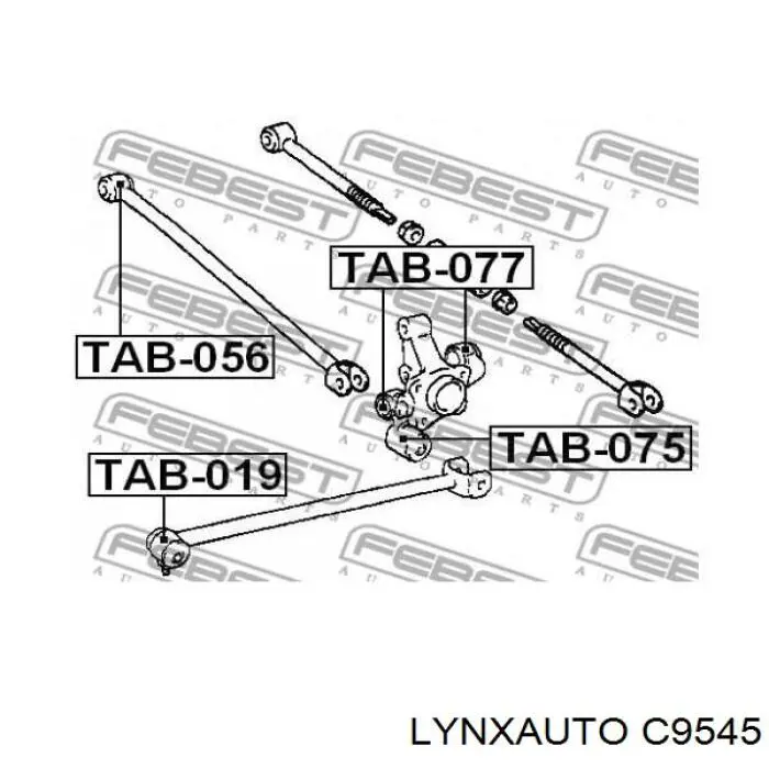 C9545 Lynxauto silentblock de mangueta trasera