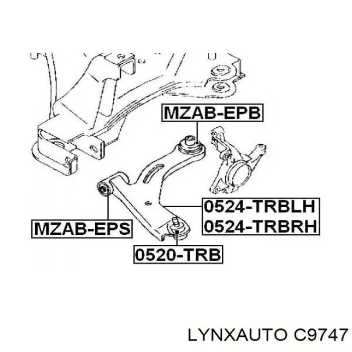 C9747 Lynxauto silentblock de suspensión delantero inferior