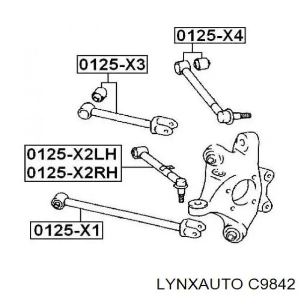 C9842 Lynxauto silentblock de brazo de suspensión trasero superior