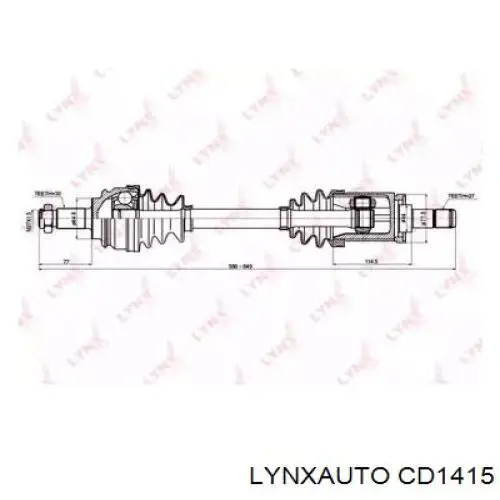 CD1415 Lynxauto árbol de transmisión delantero izquierdo