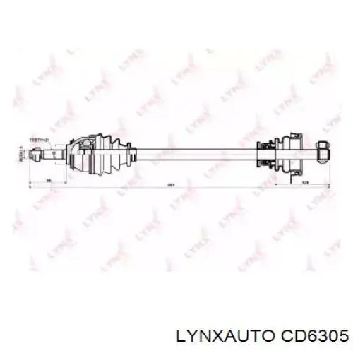 CD6305 Lynxauto árbol de transmisión delantero izquierdo