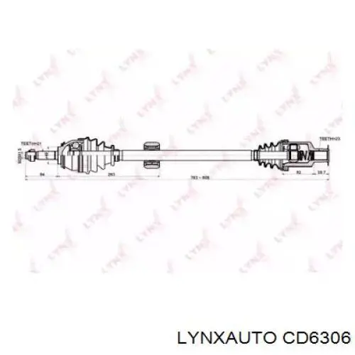 CD6306 Lynxauto árbol de transmisión delantero derecho