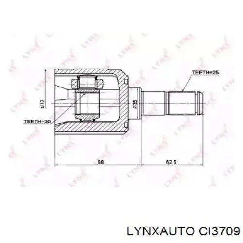 CI3709 Lynxauto junta homocinética interior delantera