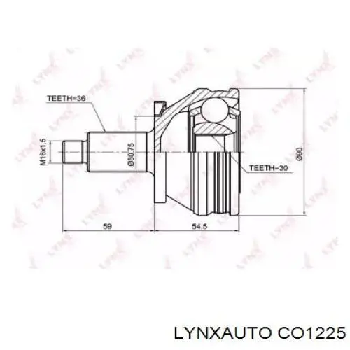 CO1225 Lynxauto junta homocinética exterior delantera