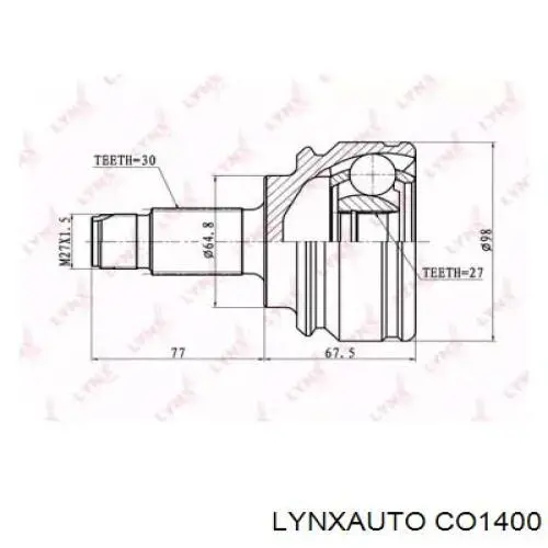 CO1400 Lynxauto junta homocinética exterior delantera