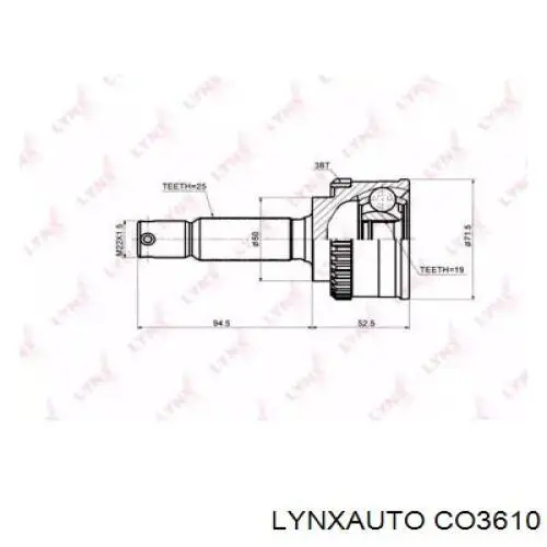 CO3610 Lynxauto junta homocinética exterior delantera