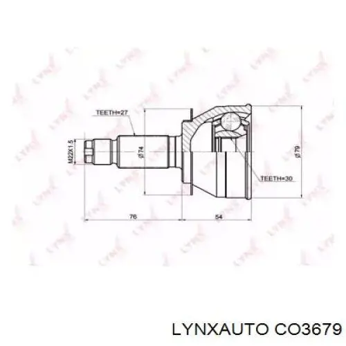 CO3679 Lynxauto junta homocinética exterior delantera