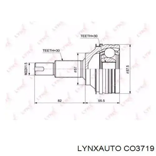 CO3719 Lynxauto junta homocinética exterior delantera