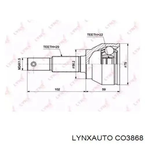 CO3868 Lynxauto junta homocinética exterior delantera