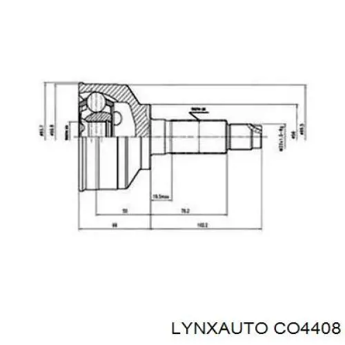 CO4408 Lynxauto junta homocinética exterior delantera