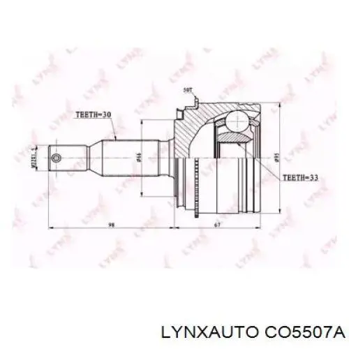 CO5507A Lynxauto junta homocinética exterior delantera