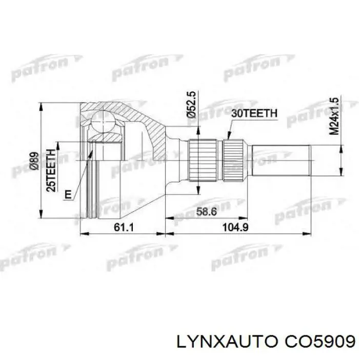 CO5909 Lynxauto junta homocinética exterior delantera